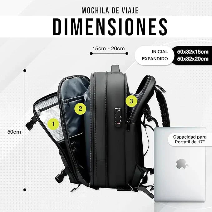 ComfortBag – Mochila Viaje con sistema de Vacio: compra 1 y llévate 2